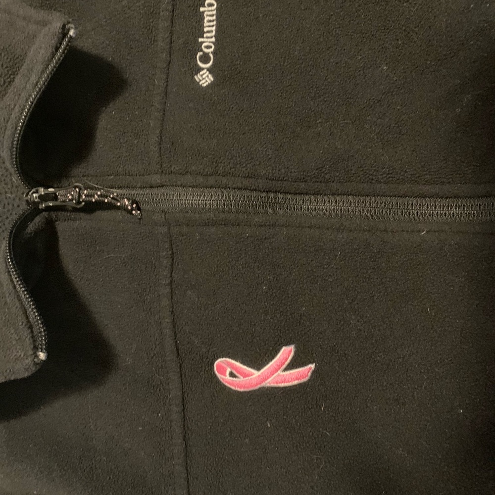 Columbia fleece breast cancer zip up